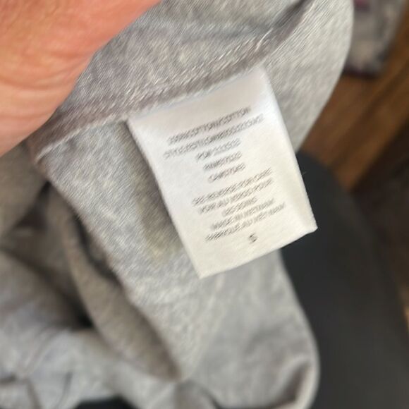 Small Grey + Rose Gold Miken Flow Thankful Crop Tee - Picture 4 of 4